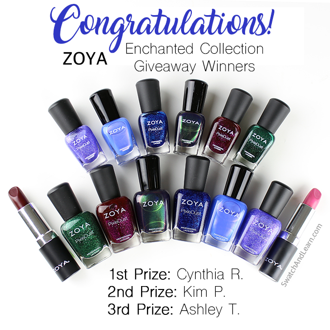 Zoya Enchanted Collection Giveaway Winners