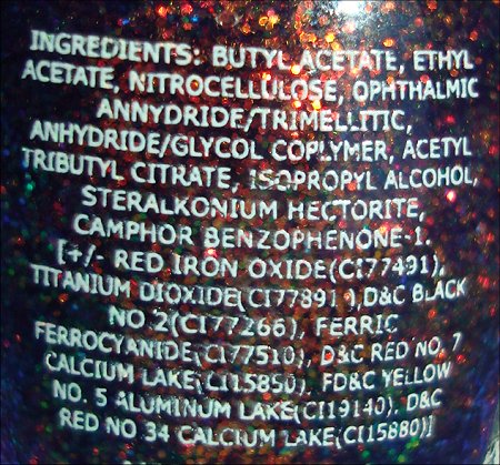 KleanColor Chunky Holo Bluebell Ingredients