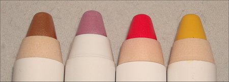 NYX Jumbo Eye Pencils Review & Swatches Yogurt, Oyster, Hot Pink & Yellow