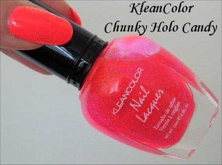 KleanColor Chunky Holo Collection Swatches & Review 228 Candy Swatches