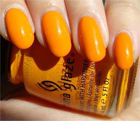 China Glaze Papaya Punch Swatches & Review