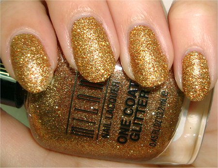 Flash Milani Gold Glitz Review & Swatch One Coat Glitter Nail Polish
