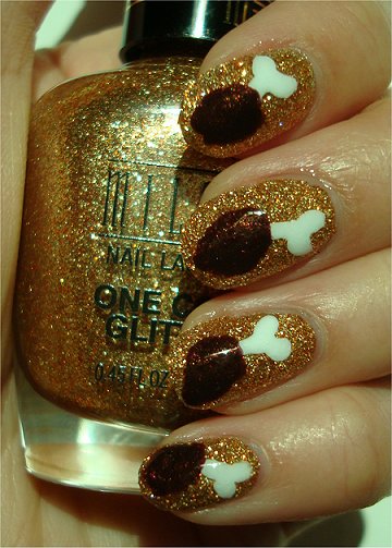 Sunlight Chicken Drumstick Nails Nail Art Tutorial & Pictures