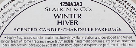 Slatkin and Co. Winter Candle Review & Pictures Bath & Body Works