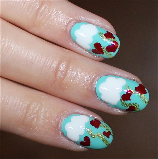 Easy Heart Nails Nail Art Tutorial Valentines Day Manicure Pictures