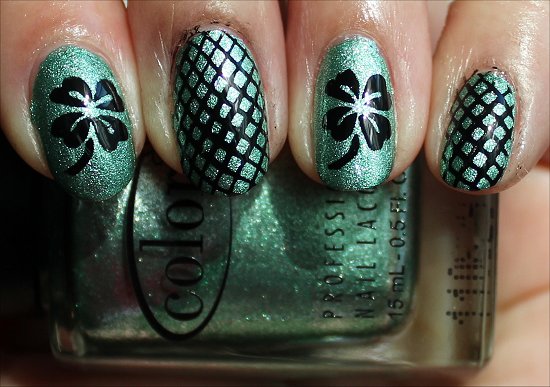 4 Leaf Clover Nail Art St. Patrick's Day Nails Shamrock Nails