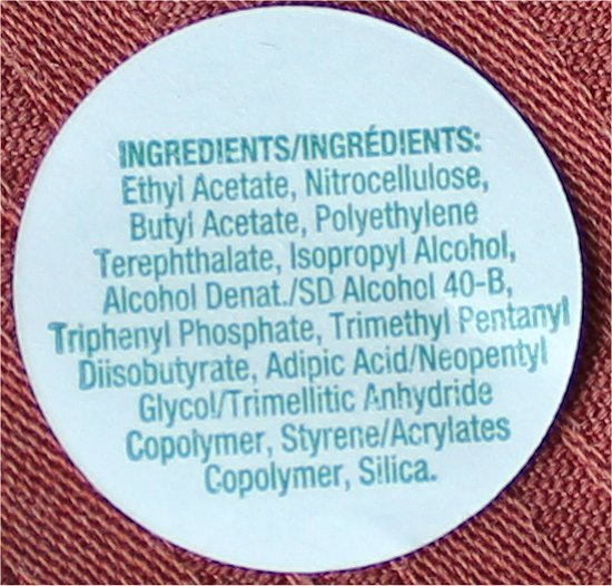 OPI Save Me Ingredients