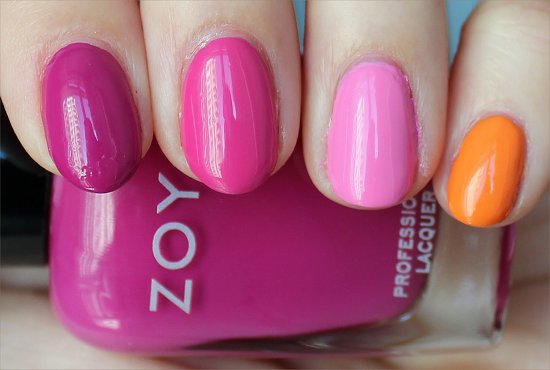 Skittle Manicure Zoya Surf & Beach Collection 2012
