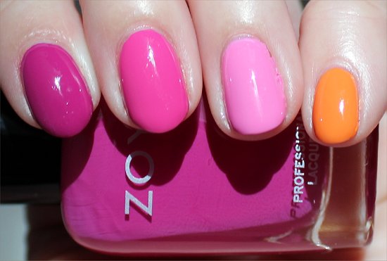 Zoya Surf & Beach 2012 Collection Skittle Nail Art Photos