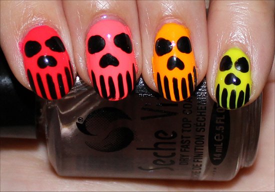 Skull-Nails-Neon-Nail-Art-Pics