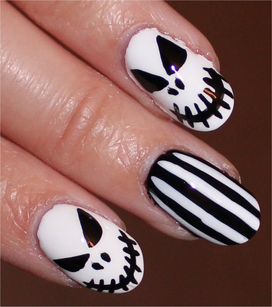 Jack Skellington Nail Art Nightmare Before Christmas Nail Art