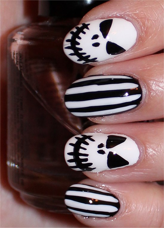 Jack Skellington Nails Nail Art