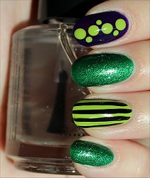 Green Fiend Nail Art China Glaze Cirque du Soleil Collection Swatches