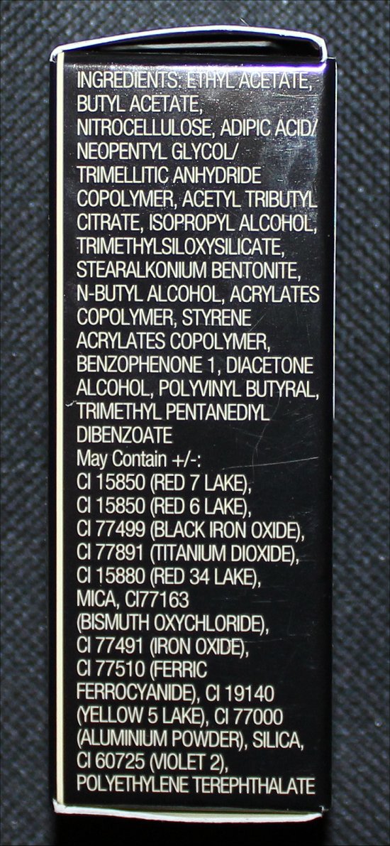 Illamasqua Raindrops Ingredients