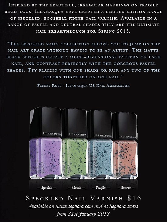 Illamasqua Speckled Nail Polishes Press Release