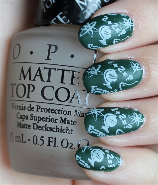 Chalkboard Nails Nail Art Back to School