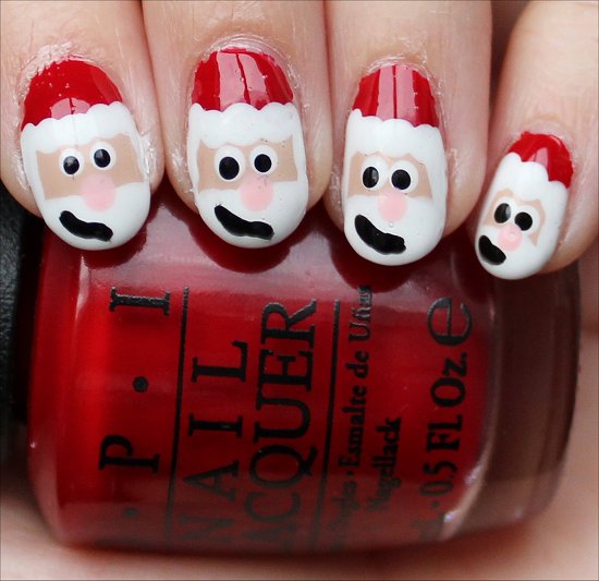 Nail Art Santa Claus