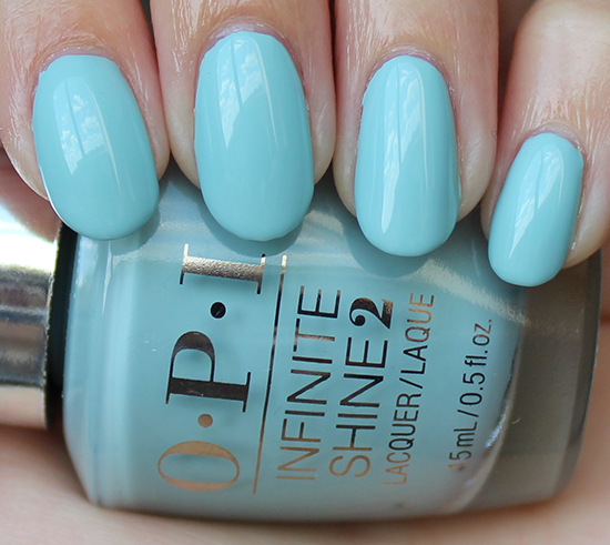Eternally Turquoise OPI Infinite Shine Swatch Swatches