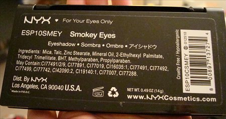 NYX Smokey Eyes Ingredients