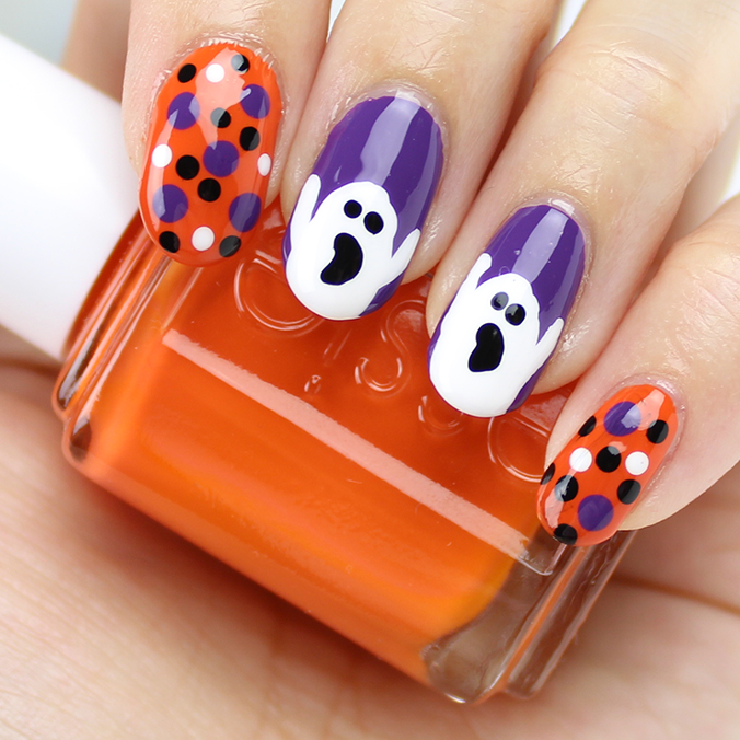 Ghost Nails Nail Art