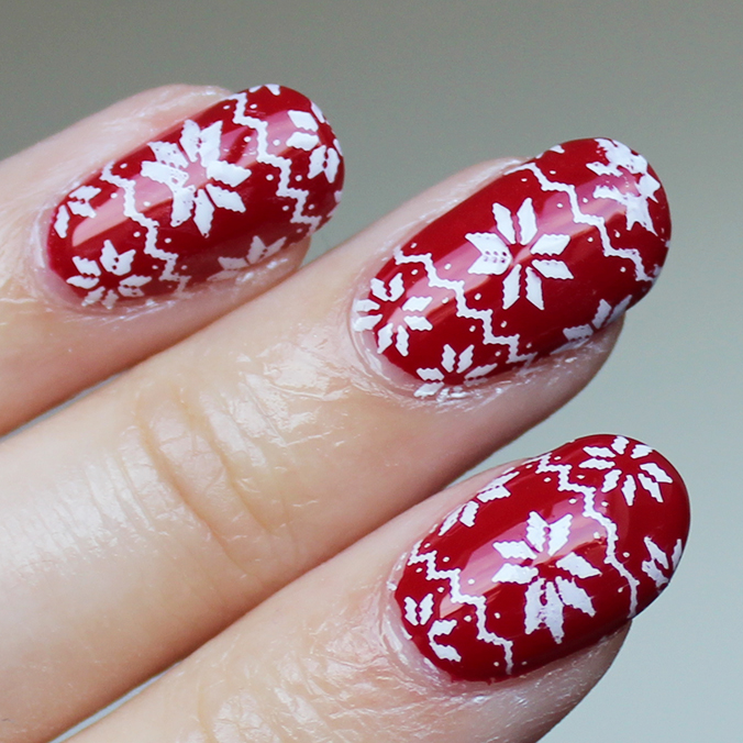Ugly Christmas Sweater Nail Art MoYou