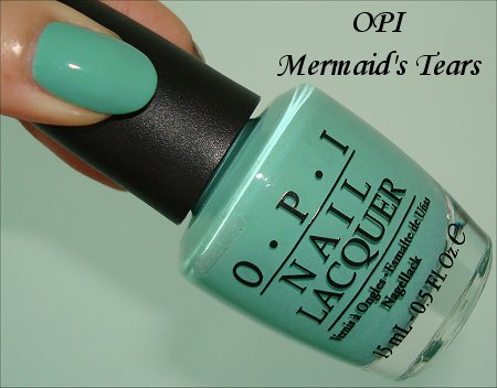 OPI Pirates of the Caribbean Collection OPI Mermaid's Tears Swatches & Review